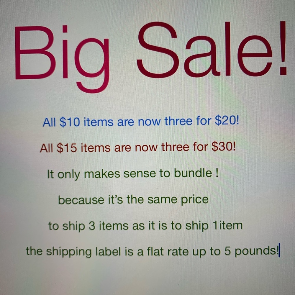 Big sale